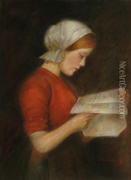Young Girl Reading Oil Painting - William Samuel Henry Llewellyn