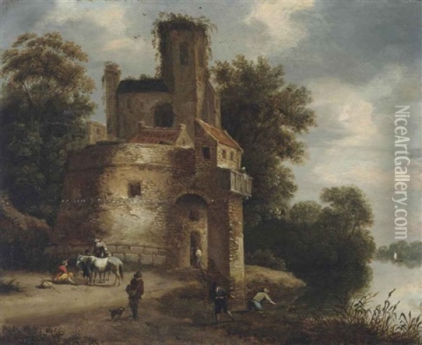 A Rest At The Inn Oil Painting - Cornelisz van Essen