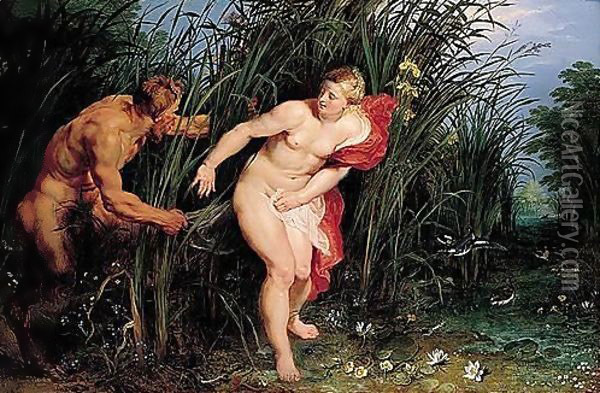 Pan and Syrinx 1617-19 Oil Painting - Peter Paul Rubens