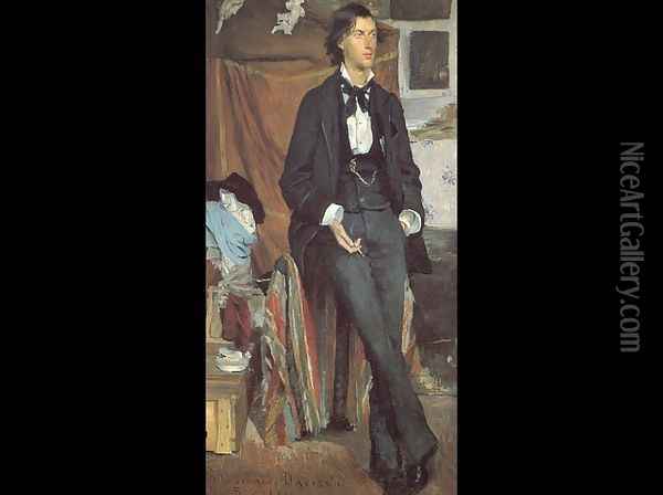 Portrait of Henry Davison, 1880 Oil Painting - Marie Louise Catherine Breslau