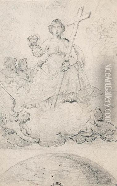La Vierge Du Sacr-coeur Oil Painting - Gricault Jean-Louis-Andr-Thodore