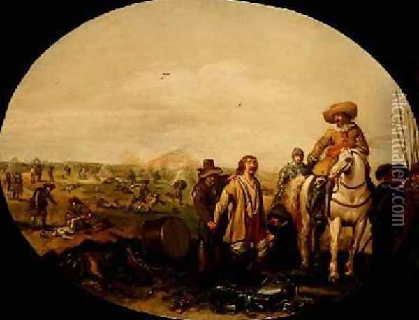 The Aftermath of Battle Oil Painting - Jan the Younger Martszen