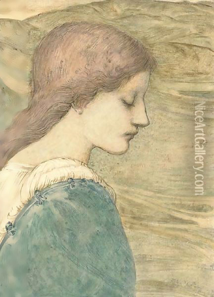 The Spirit of the Downs Oil Painting - Sir Edward Coley Burne-Jones