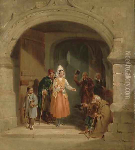 The blessing of charity Oil Painting - Sir Hubert von Herkomer