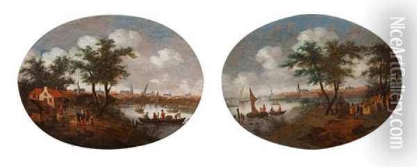 Views At Dortrecht Oil Painting - Willem van Drielenburch