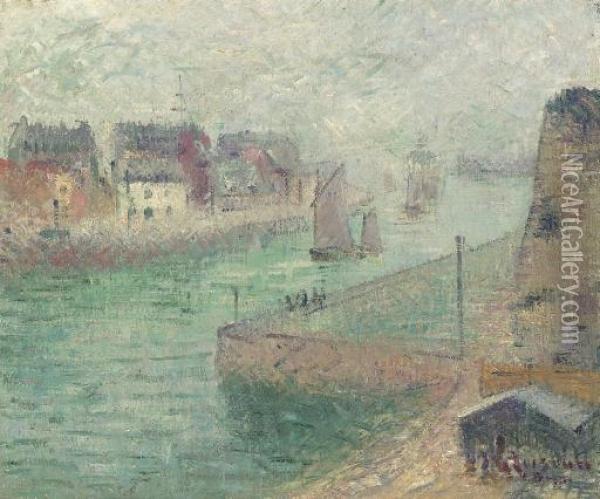 Le Chenal De Dieppe, Brouillard Oil Painting - Gustave Loiseau