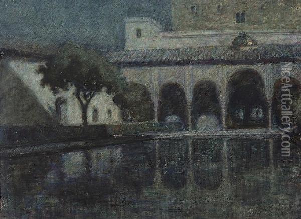 The Alhambra Oil Painting - Albert Moulton Foweraker