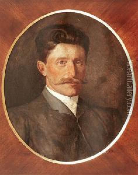 Portret Jozefa Rudzinskiego Oil Painting - Antoni Piotrowski