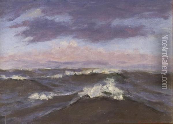 Abendschein Auf See Oil Painting - William De Goumois