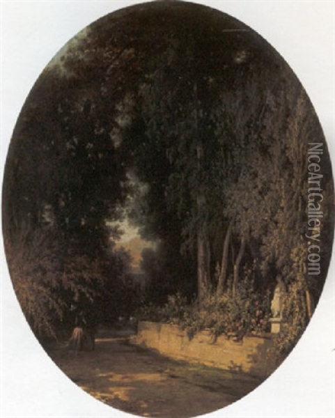 A Paesaggio Nel Parco Oil Painting - Jules Dupre