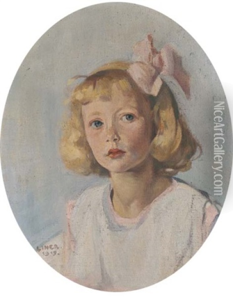 Portrat Elsa Fassler Oil Painting - Carl August Liner