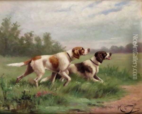 Dogs Hunting Oil Painting - Olivier de Penne