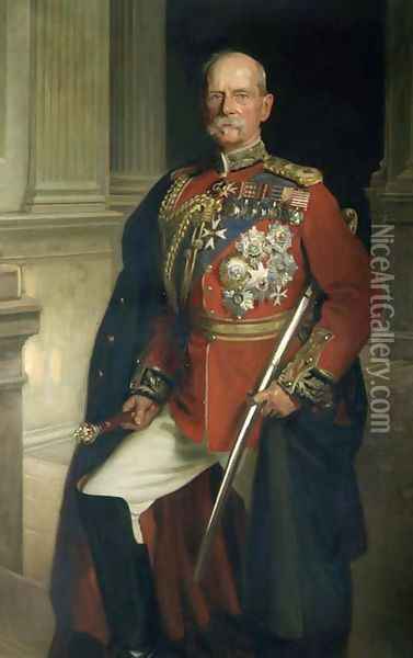 Field Marshal Earl Roberts Oil Painting - Frank Markham Skipworth