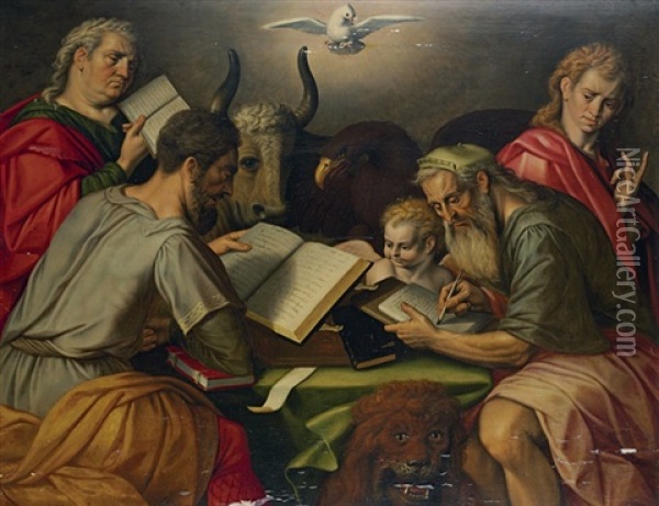 The Four Evangelists Oil Painting - Frans Floris the Elder