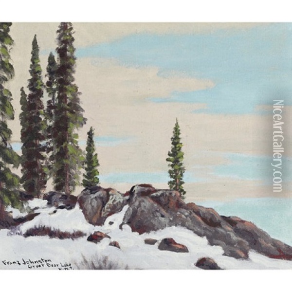 Rocks At Cameron Bay, Great Bear Lake, N.w.t. Oil Painting - Francis Hans Johnston