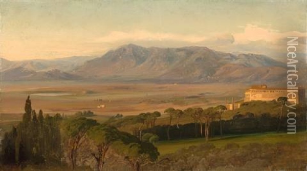 Sudliche Landschaft Oil Painting - Carl Maria Nicolaus Hummel
