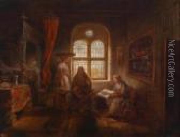 Christus Im Hause Von Maria Und Martha Oil Painting - Rembrandt Van Rijn