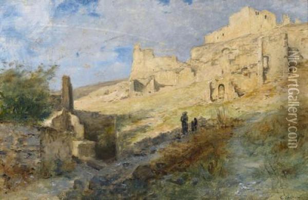 Ruines De Chateau Oil Painting - Gustave Castan