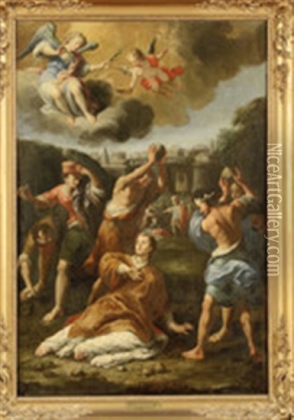 Le Martyre De Saint Etienne Oil Painting - Annibale Carracci