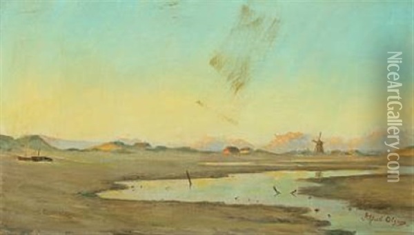 Dune Landscape Oil Painting - Alfred Olsen