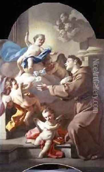 St Anthony of Padua Oil Painting - Francesco de Mura