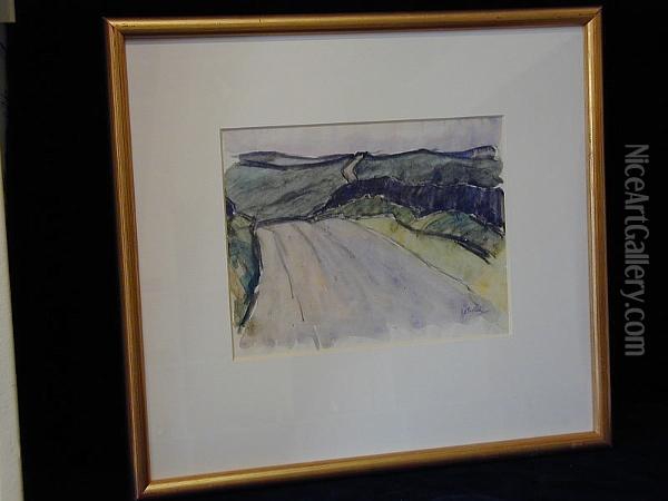 A Roadside Landscape, Galloway Oil Painting - Ernest Archibald Taylor
