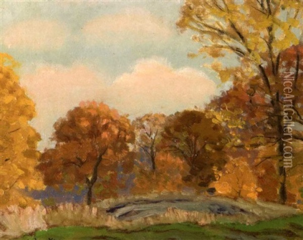 Autumn, Parry Sound Oil Painting - Francis Hans Johnston