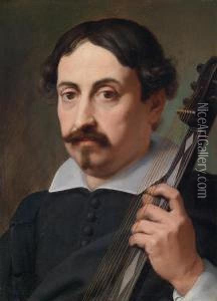 Ritratto Di Musicista Oil Painting - Giovanni Battista Passeri