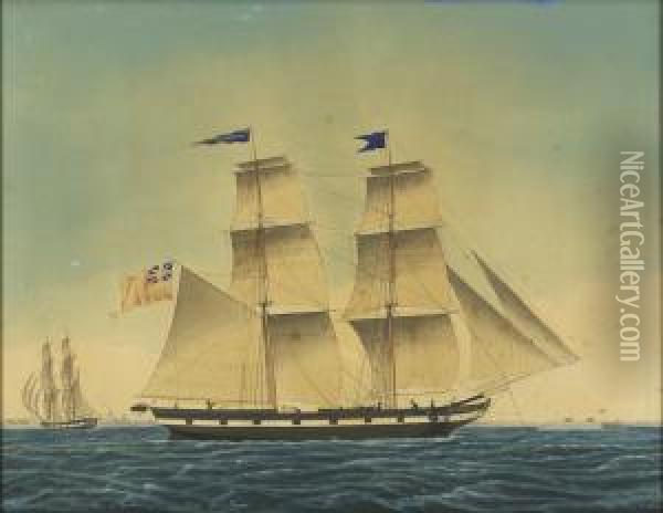 The Ship Boomerang Of Dundee Oil Painting - Jacob Peterson