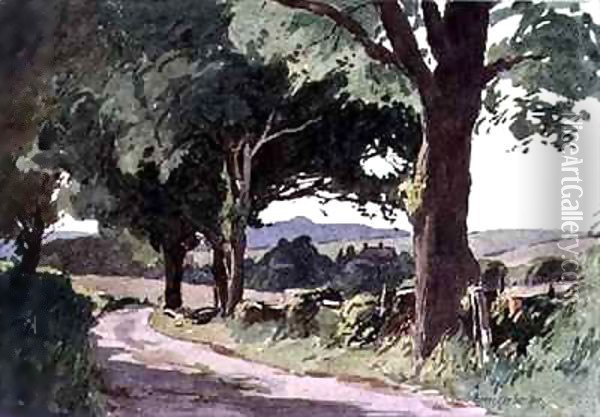Scene near Pulborough, West Sussex Oil Painting - Ernest Benger or Berenger
