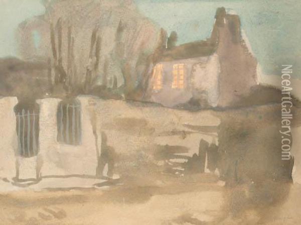 House At Twilight Oil Painting - Gwendolen John