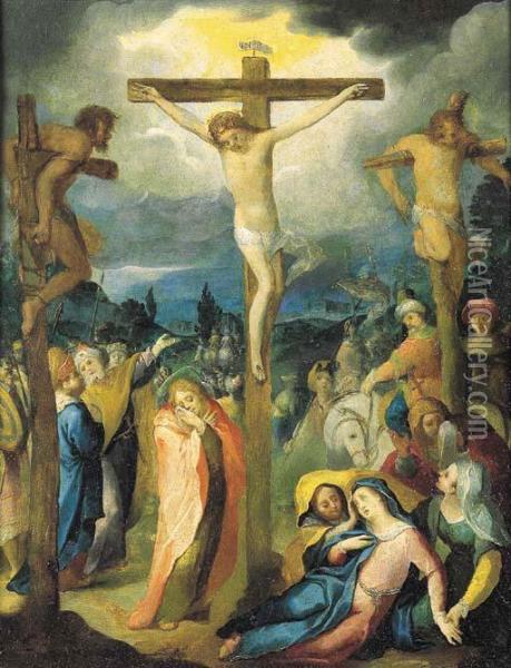 Crocifissione Oil Painting - Girolamo Imparato