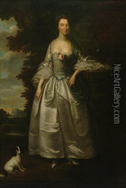 Portrait Of A Lady Oil Painting - James Cranke