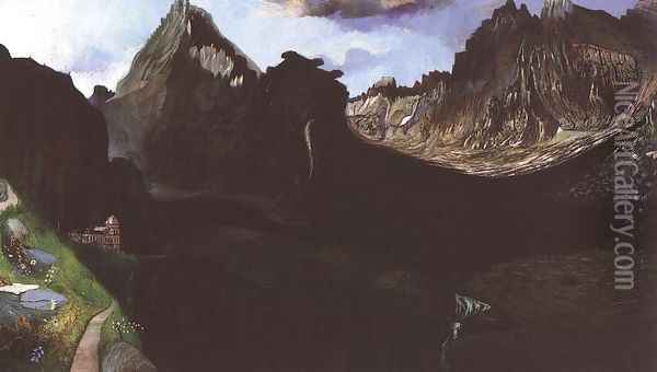 A Nagy Tarpatak volgye a Tatraban, 1904-05 Oil Painting - Tivadar Kosztka Csontvary