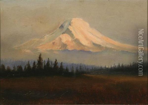 View Of Mount Hood Oil Painting - Casimir Clayton Griswold