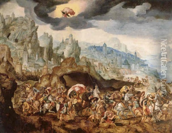 The Conversion Of St. Paul Oil Painting - Herri met de Bles
