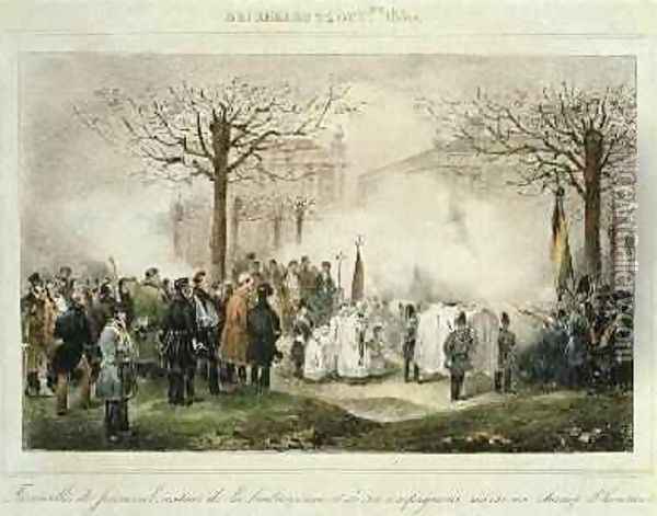The Funeral of Louis-Alexandre Dechet Oil Painting - Jean-Baptiste Madou