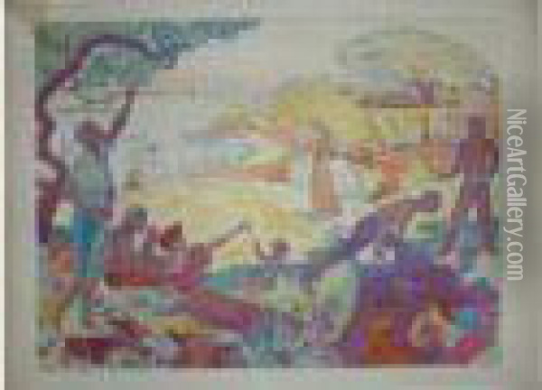 Au Temps D'harmonie, 1895-96 Oil Painting - Paul Signac
