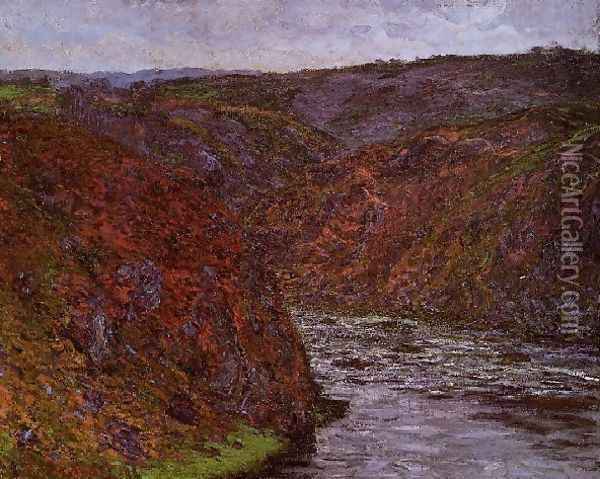 Valley Of The Creuse Grey Sky Oil Painting - Claude Oscar Monet