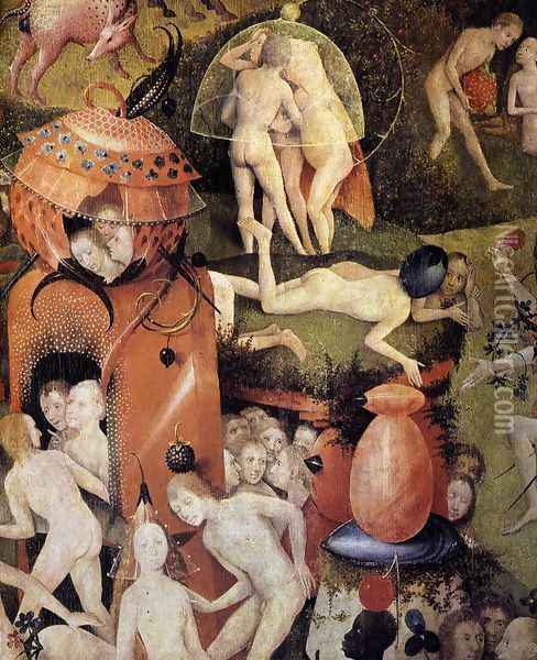 Triptych of Garden of Earthly Delights (detail 5) c. 1500 Oil Painting - Hieronymous Bosch