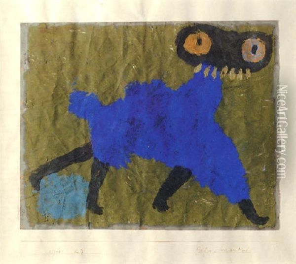 Blaumantel Oil Painting - Paul Klee