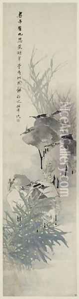 Nine Thoughts, Qing Dynasty, 1889 Oil Painting - Ren Yi
