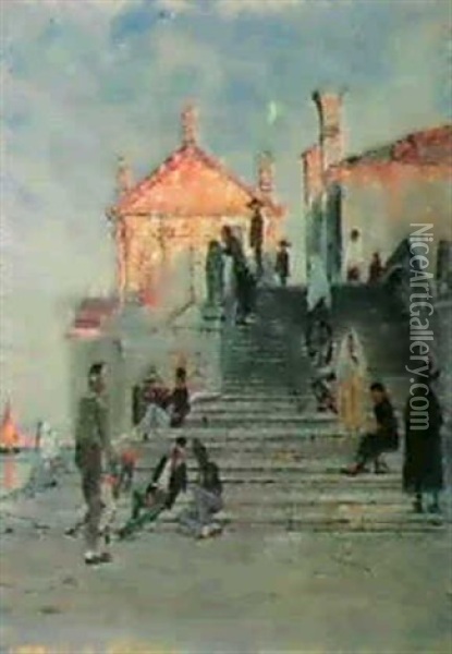 Venedig Oil Painting - George Sherwood Hunter