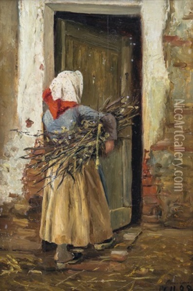 Raccolta Della Legna Oil Painting - Sofia Cacherano di Bricherasio