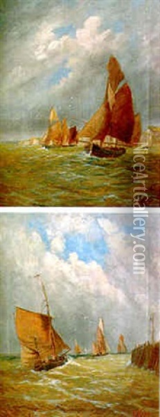 Marina Oil Painting - Henry John Yeend King