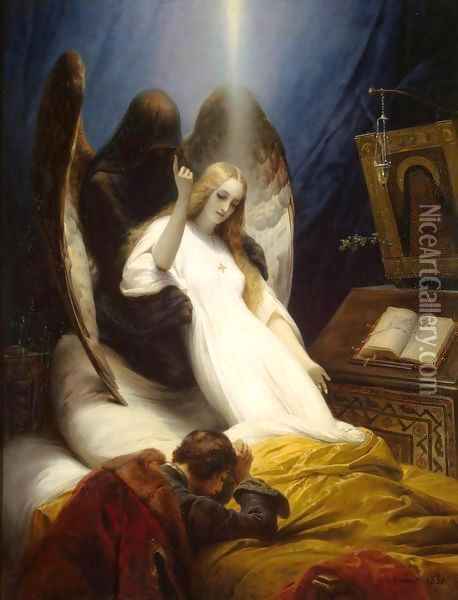 Angel of Death Oil Painting - Horace Vernet