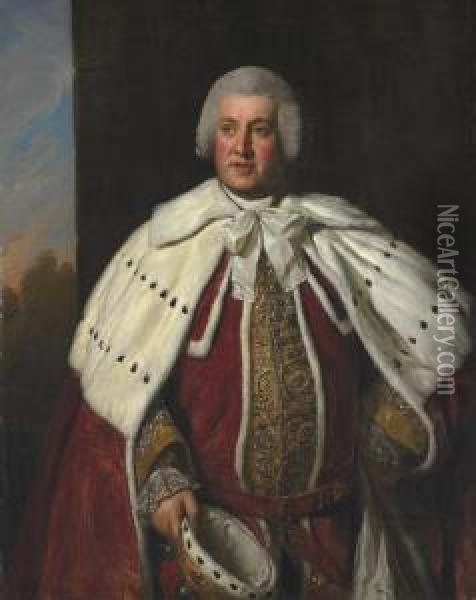 Portrait Of John Bligh Oil Painting - Sir Nathaniel Dance-Holland