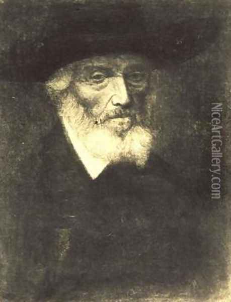 Portrait of Thomas Carlyle Oil Painting - Alphonse Legros