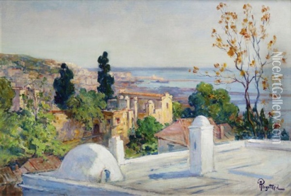 Alger, Vu De La Villa Abd-el-tif Oil Painting - Alexandre Rigotard