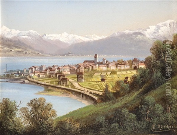 Ansicht Von Zell Am See Oil Painting - Hubert Sattler